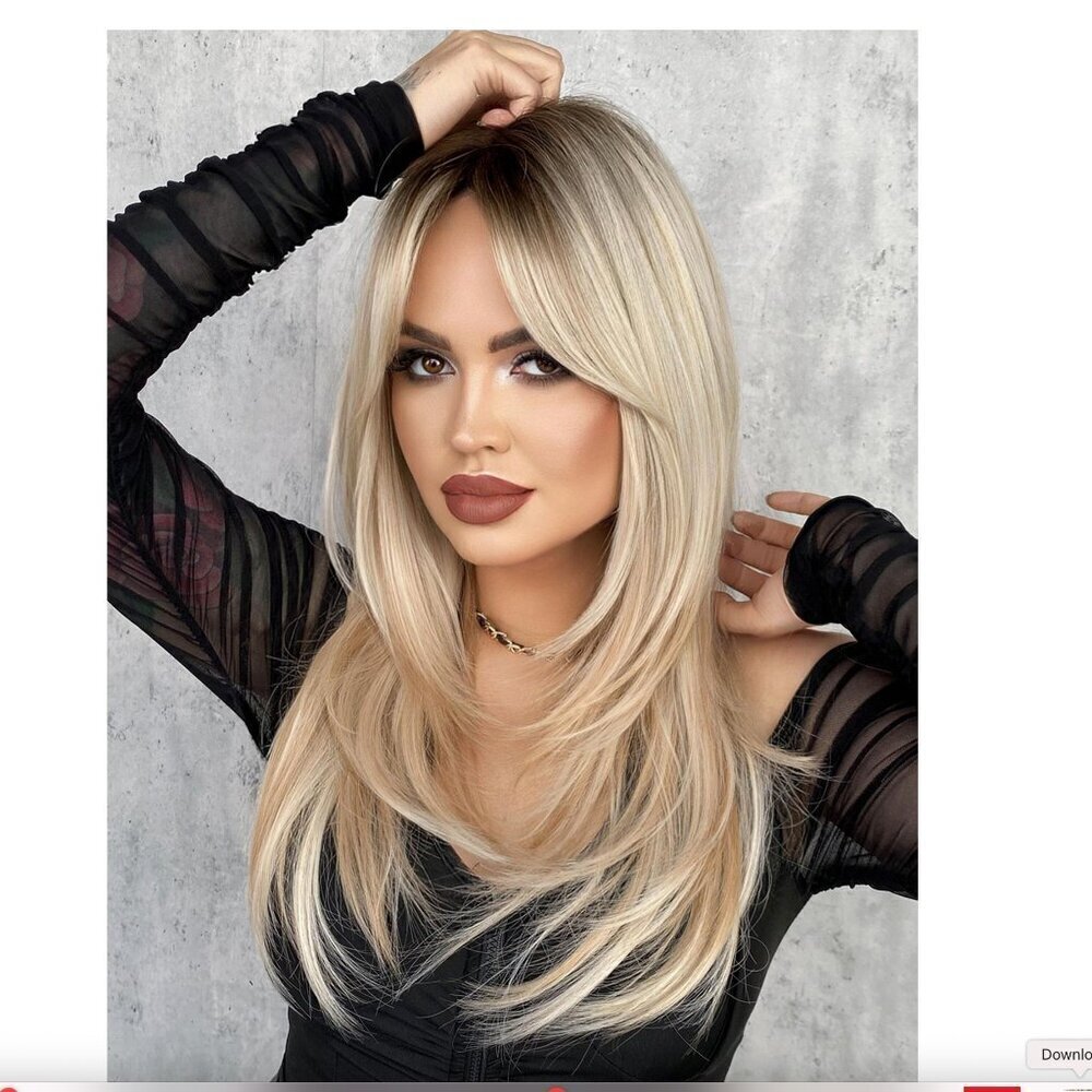layered Balayage Blonde Wig